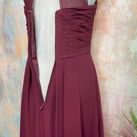 ๐Azazie High Neckline Chiffon Prom -Party Dress - Picture 12 of 16